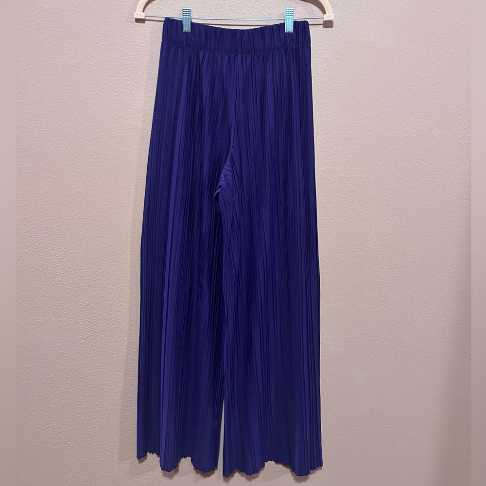 NWOT Zara Purple Plisse Pants